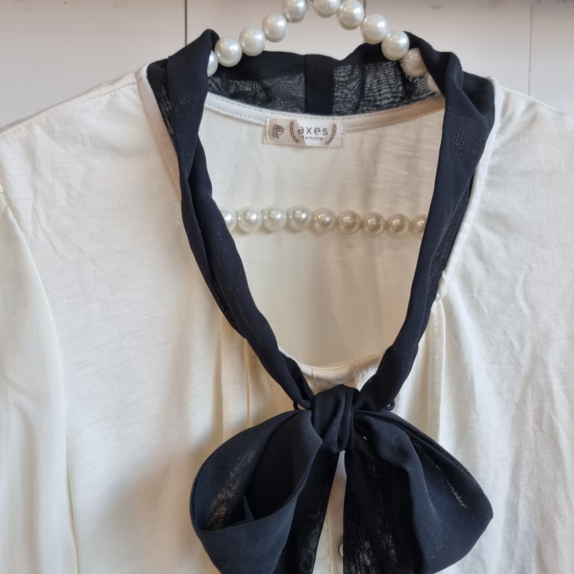 axes femme 리본 타이 블라우스 상품이미지2