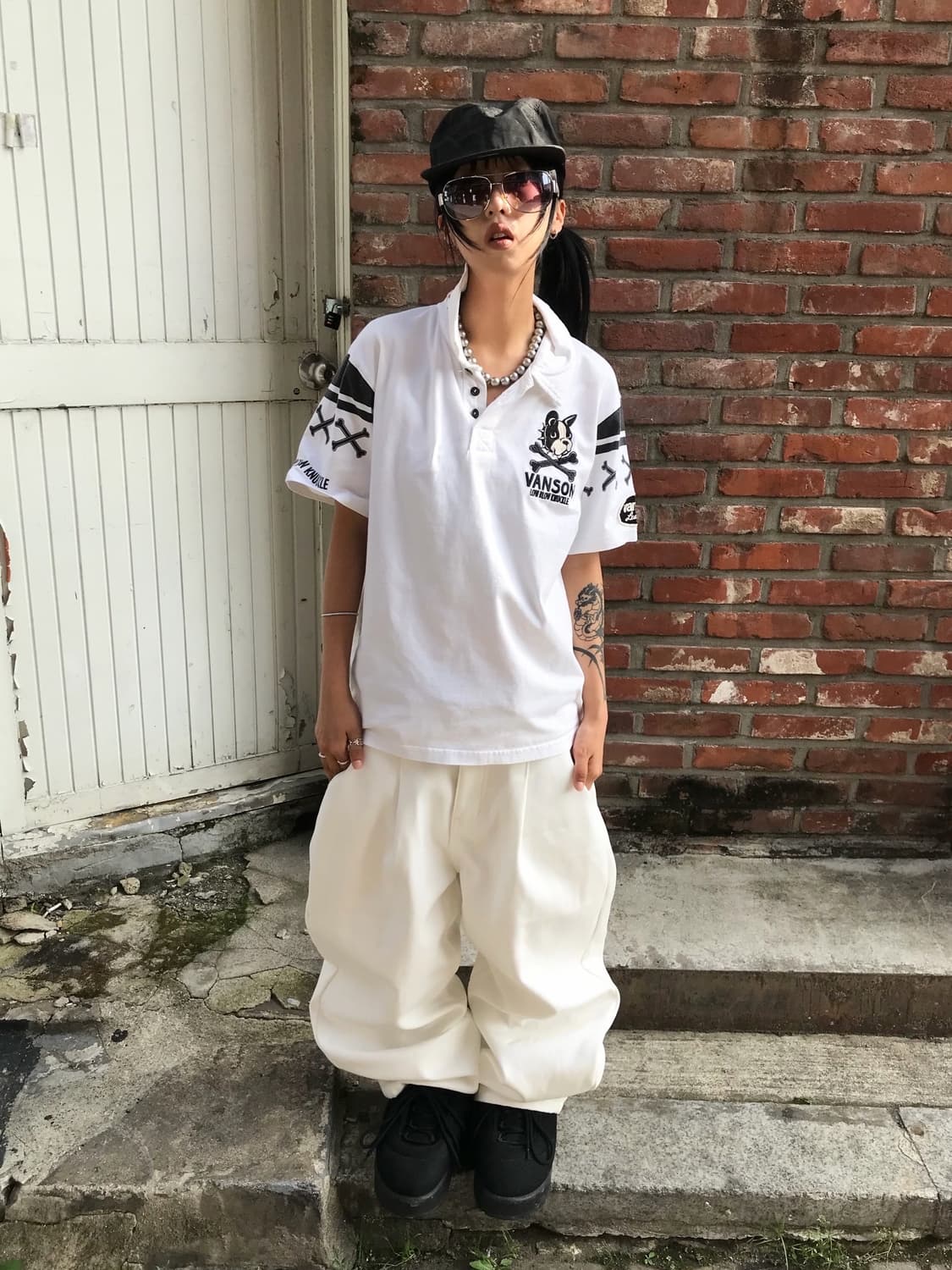 ☠️ 밴슨 자수패치 피케 반팔 티셔츠 ☠️ 상품이미지3