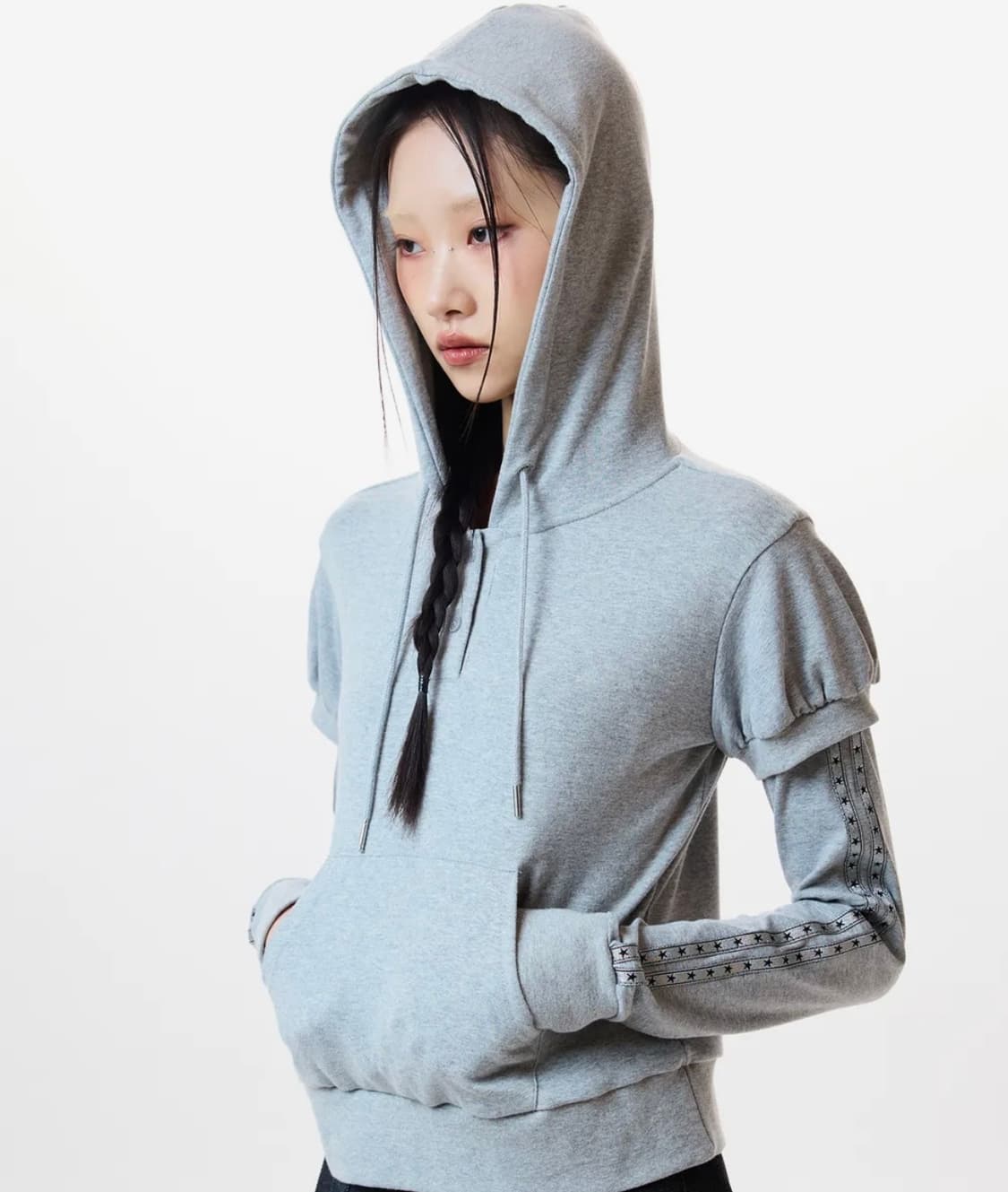 IM PUFF HOOD TEE(GRAY) 상품이미지1