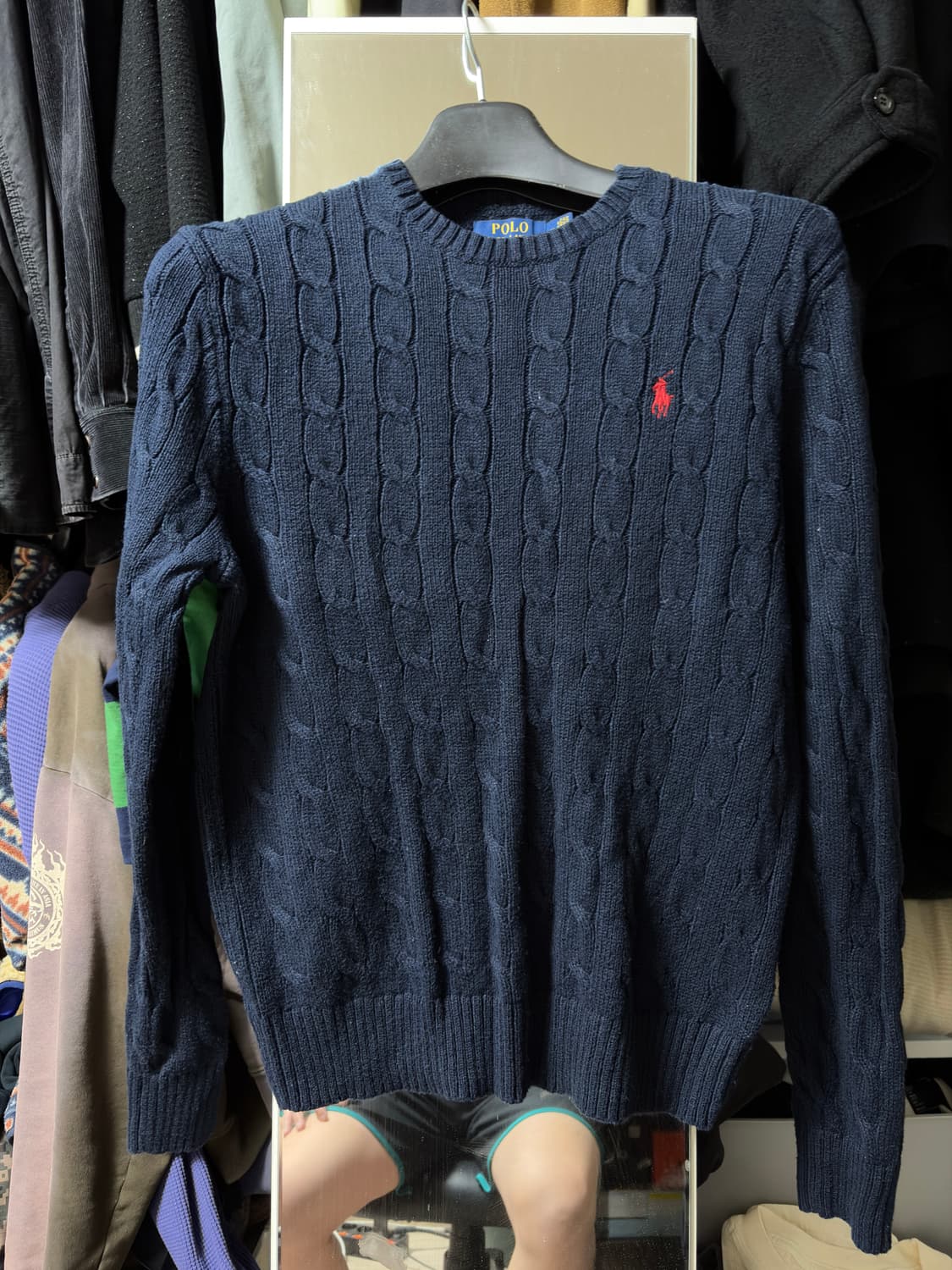 폴로 꽈배기 니트 코튼 클래식핏 M사이즈 상품이미지1