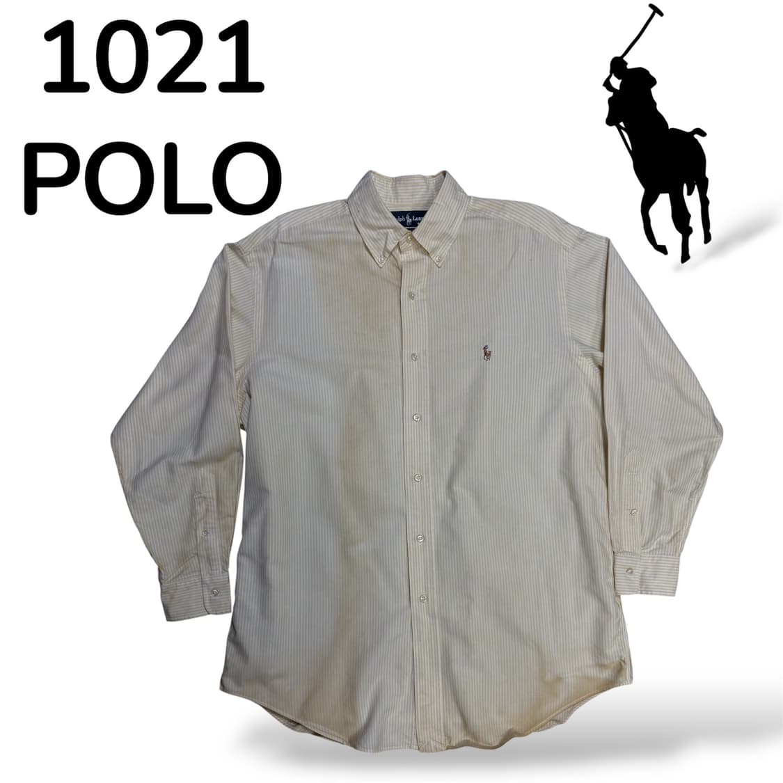 폴로 스몰 로고 스트라이프 옐로우 패턴 셔츠 32 상품이미지2