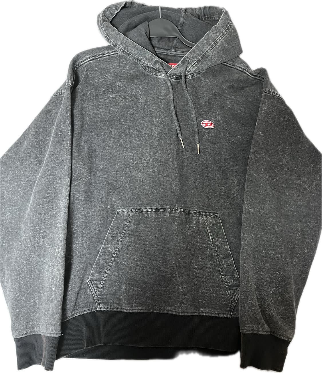 M사이즈 디젤 D-Um-립 트랙 데님 후드 블랙 다크 그레이  상품이미지2