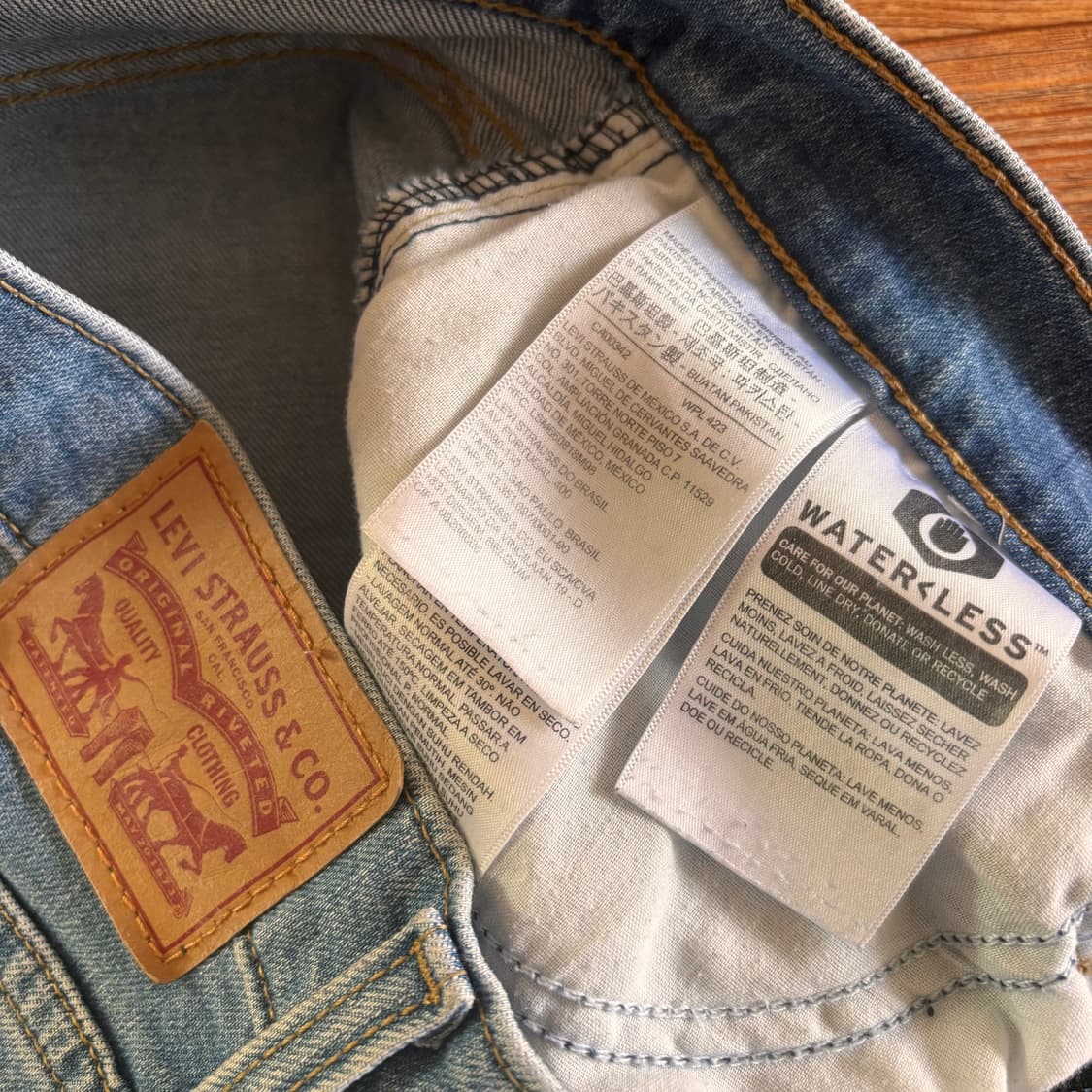 리바이스 27 하이웨이스트 테이퍼 데님 청바지 스판 정품 상품이미지7
