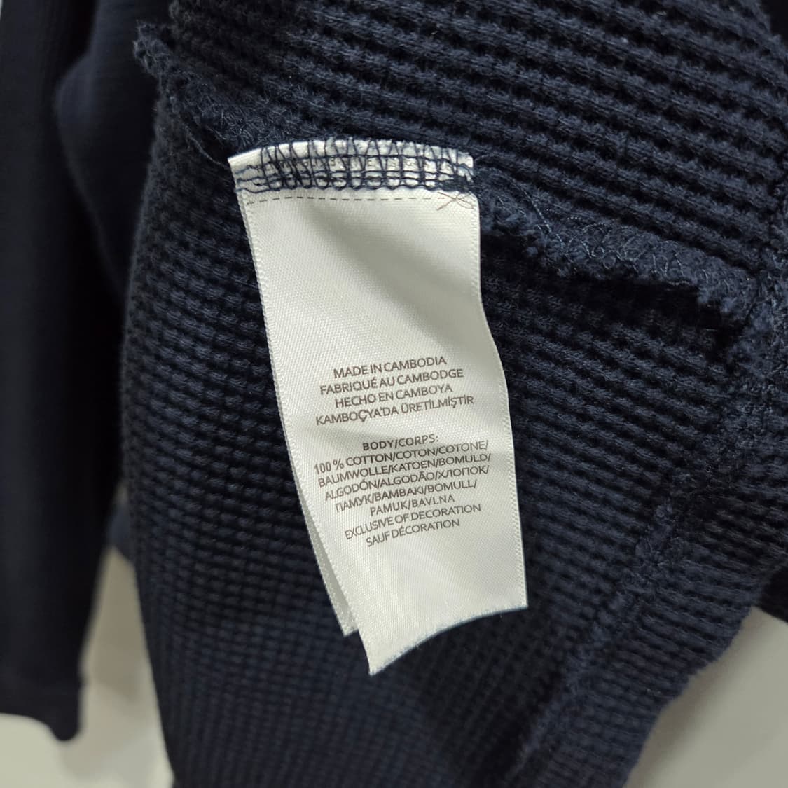 폴로랄프로렌 네이비 와플 롱슬리브 XL  상품이미지4