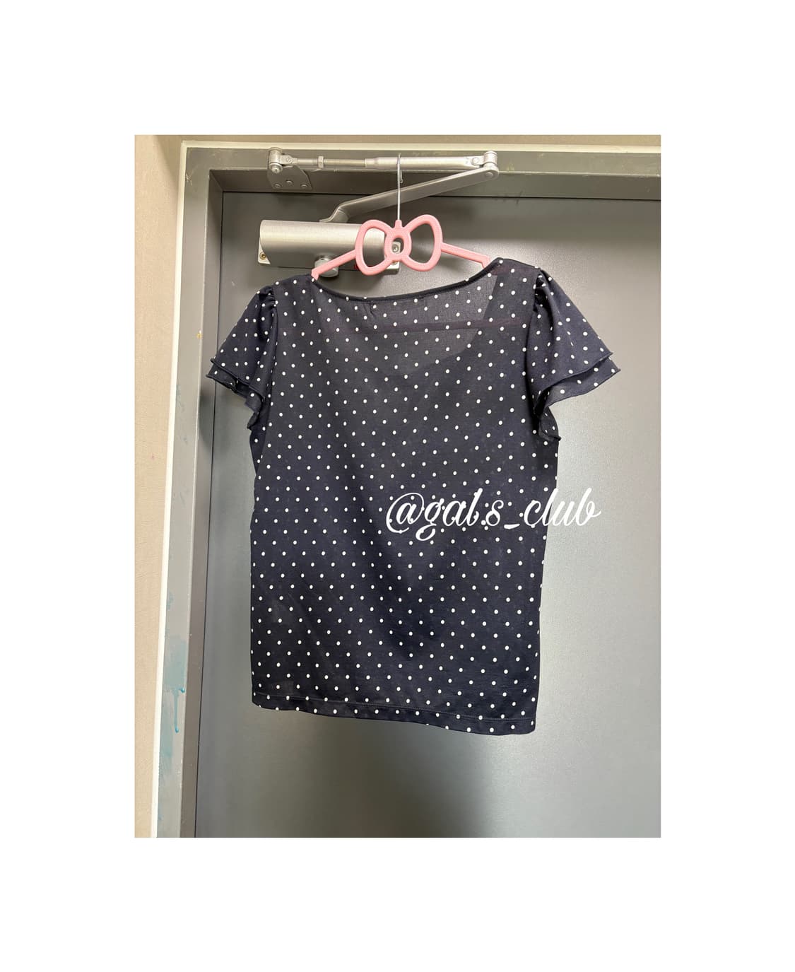 JPN mori dot ribbon half blouse 빈티지 블라우스 상품이미지3