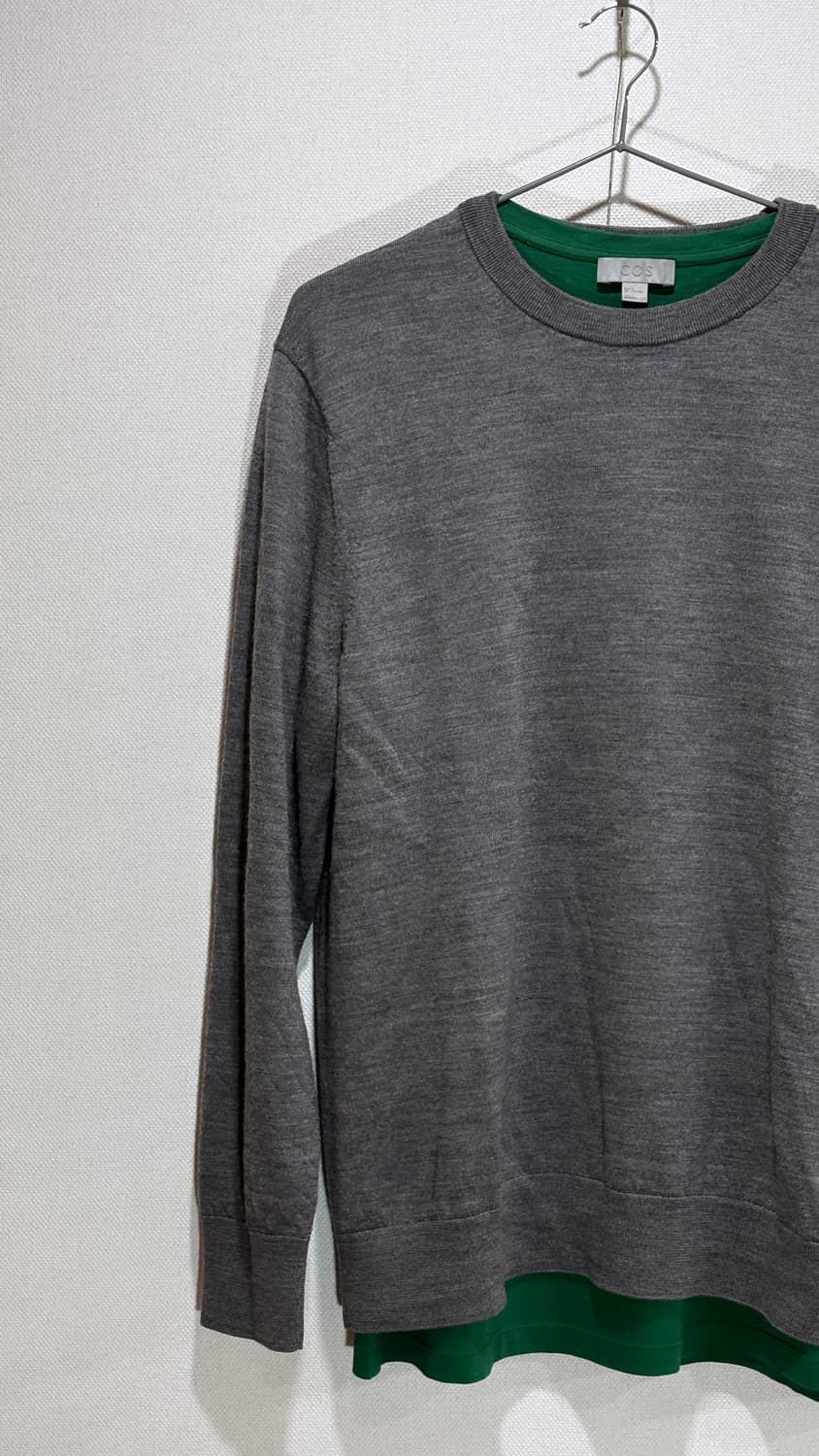 택포/S급) 아르켓 울 그레이 니트 스웨터 상품이미지6