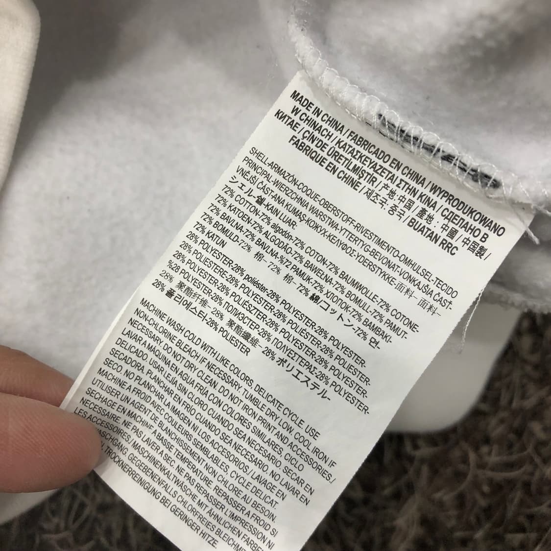 S 반스 로고 화이트 후드티 상품이미지7