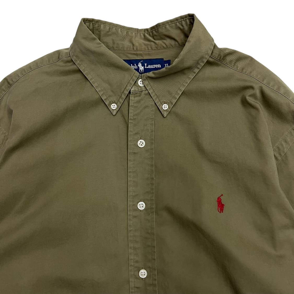 폴로 랄프로렌 레드포니 카키 셔츠 XL 상품이미지4