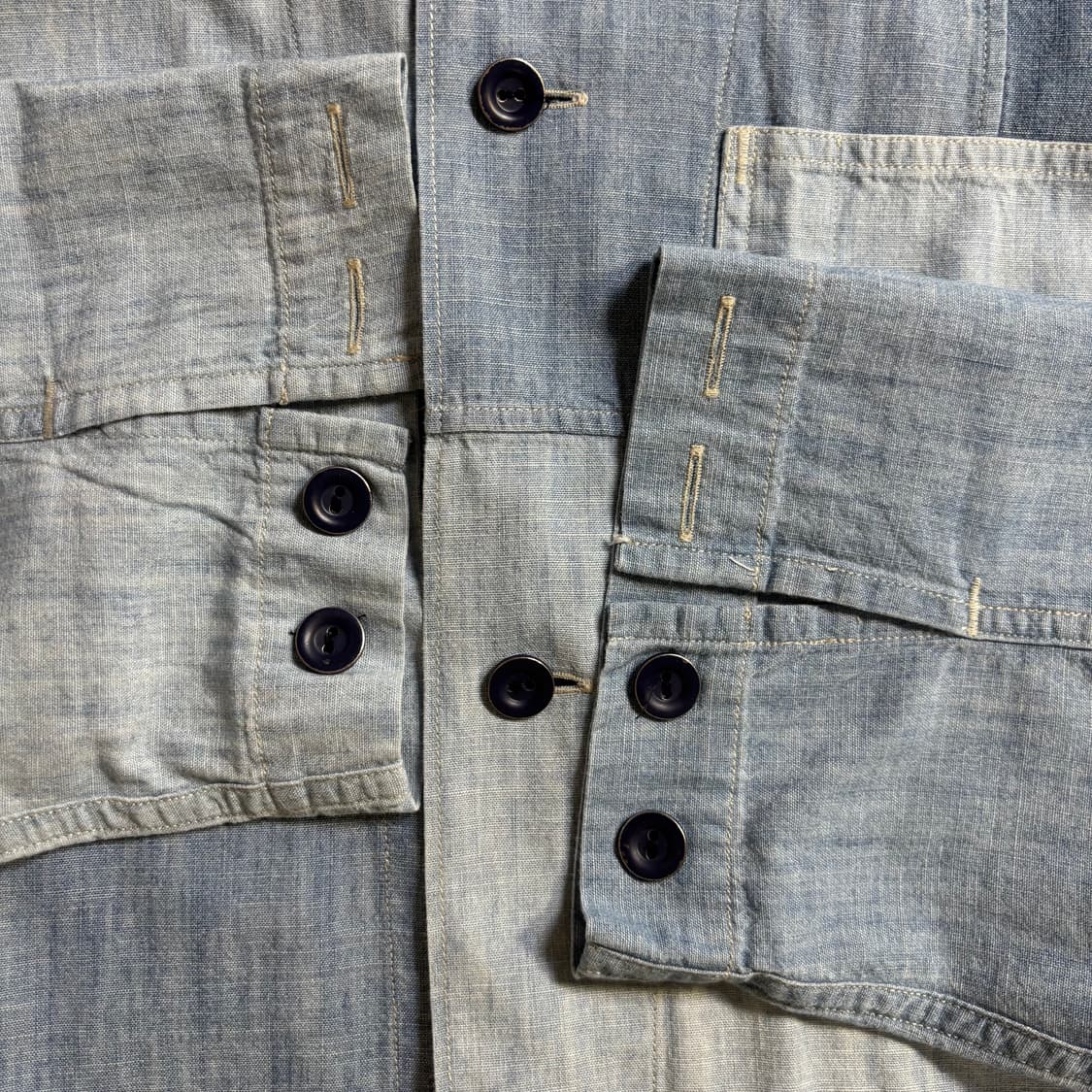 폴로 샴브레이 패치워크 셔츠 상품이미지4