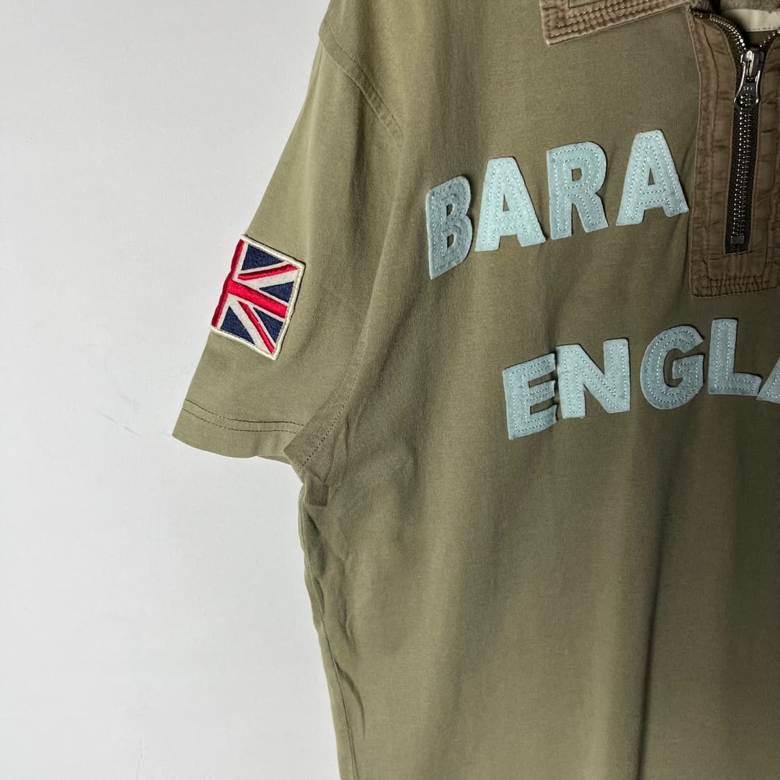 [Baracuta] 바라쿠타 하프집업 카라 반팔티셔츠 상품이미지4