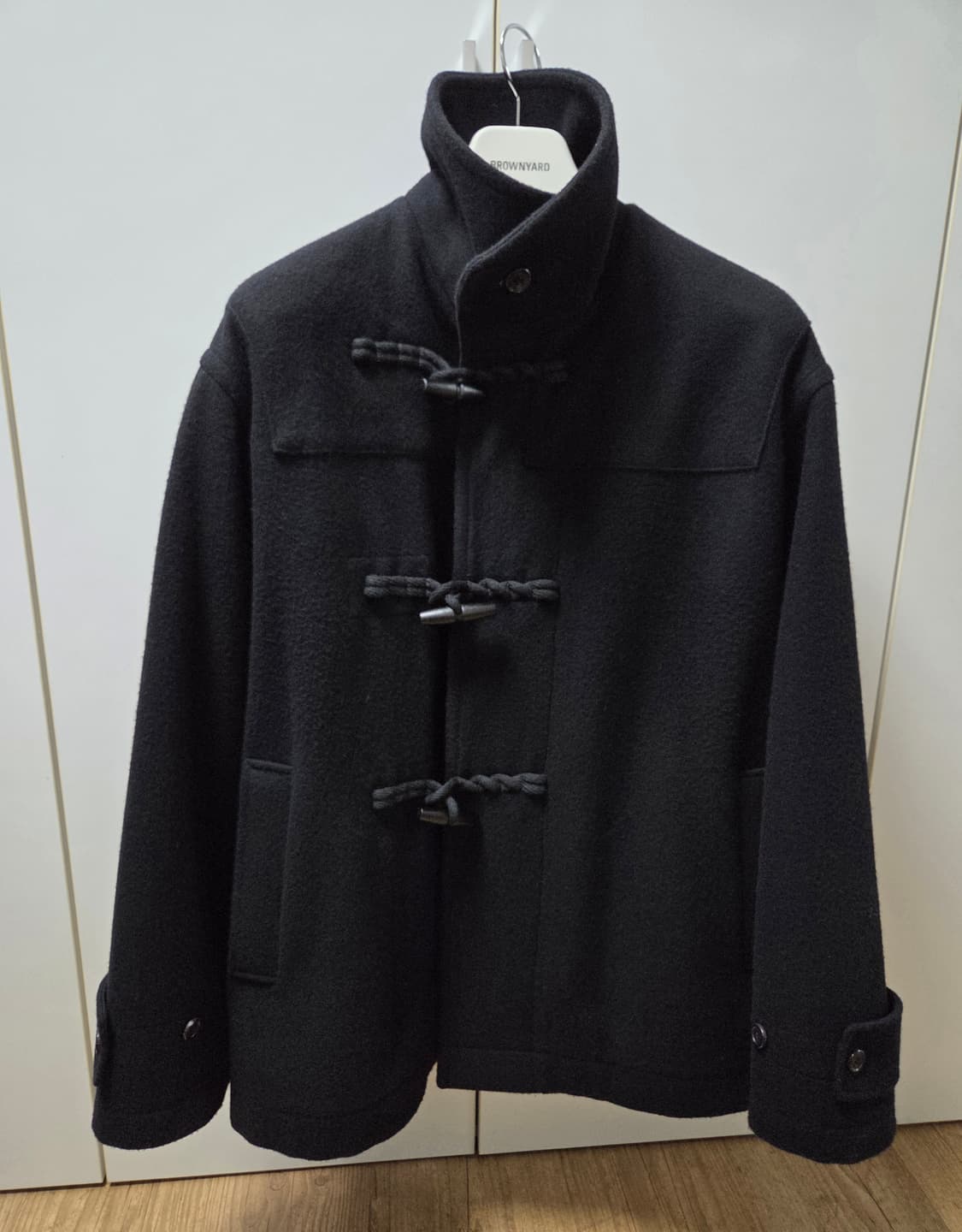 브라운야드 스탠칼라 더플코트 블랙 3 상품이미지1