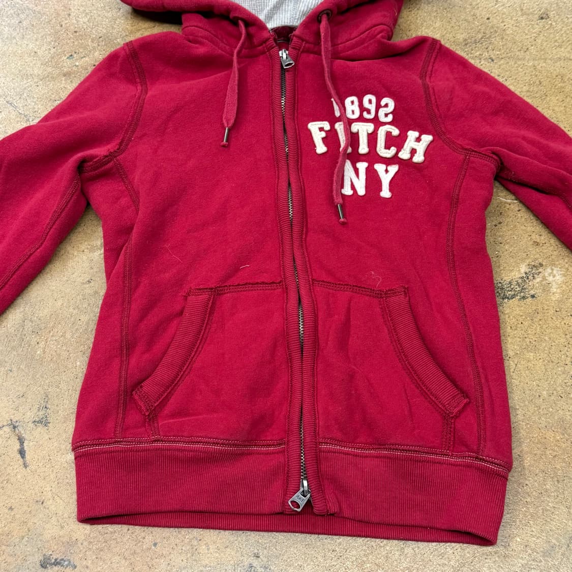 아베크롬비 레드 후드집업 상품이미지3