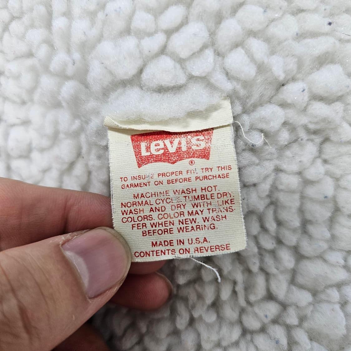 M 리바이스 USA 빈티지 청 데님 쉐르파 자켓 상품이미지9
