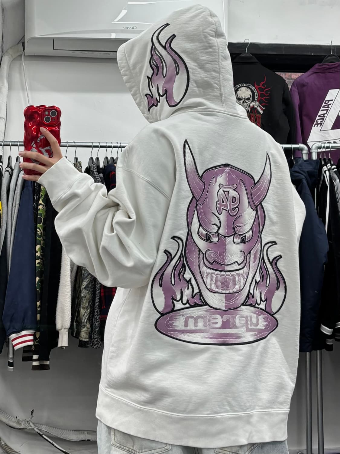 슈프림 22ss 데몬 스웻 후드집업 상품이미지3