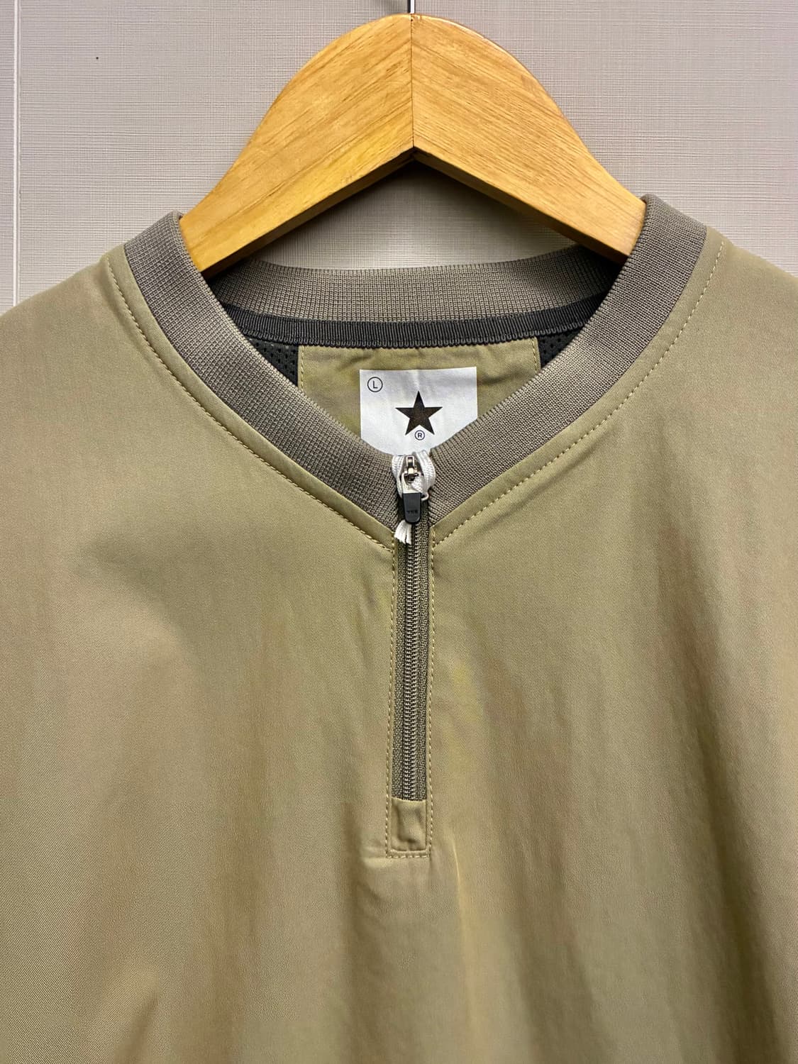 (L/102)JPN 컨버스 도쿄 코튼 폴리 풀오버 하프집업 아노락자켓 상품이미지4