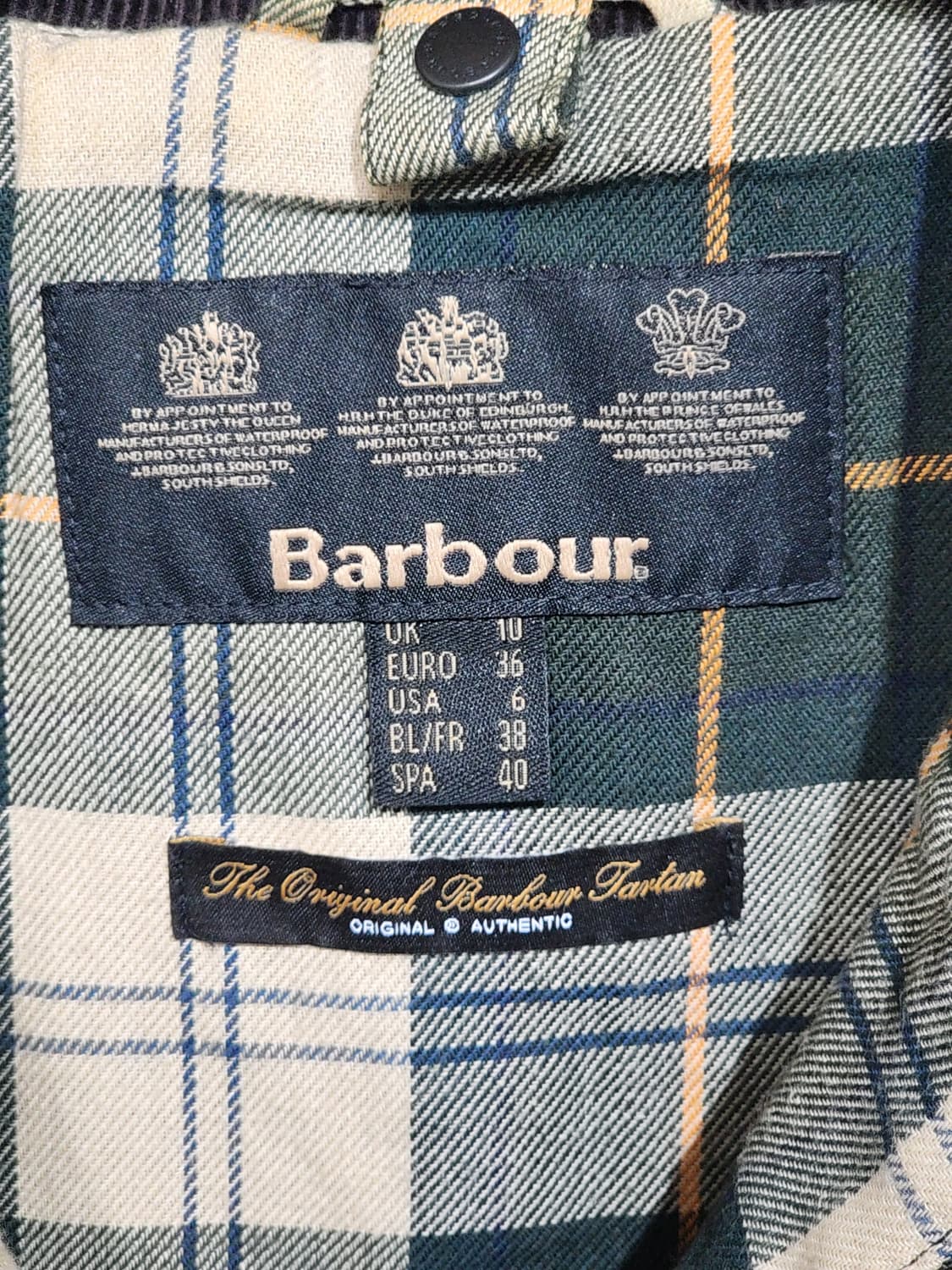 (M) 바버 비드넬 왁스자켓 세이지 왁싱점퍼  상품이미지3