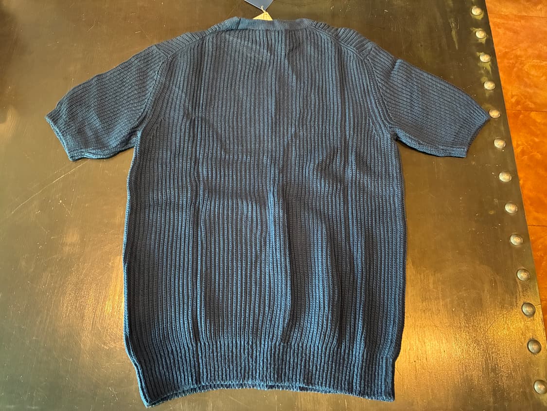 XXL) IOLO 이올로 코튼 반팔 니트 네이비 상품이미지5