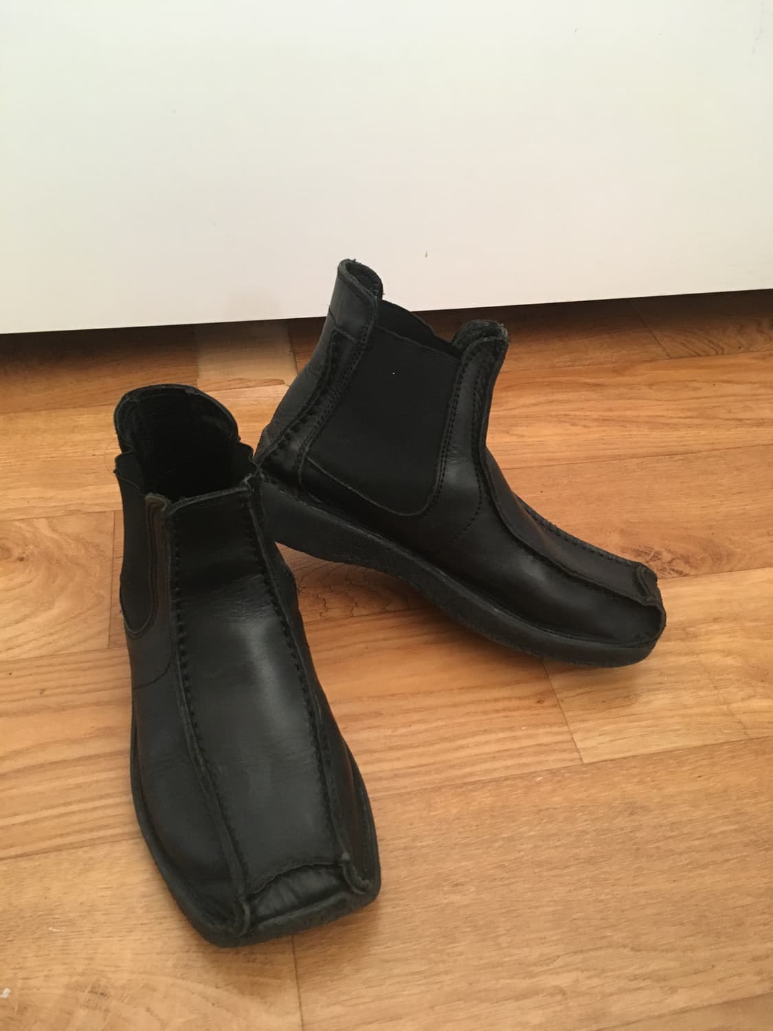 요지 야마모토 스퀘어토 레더 부츠 상품이미지2