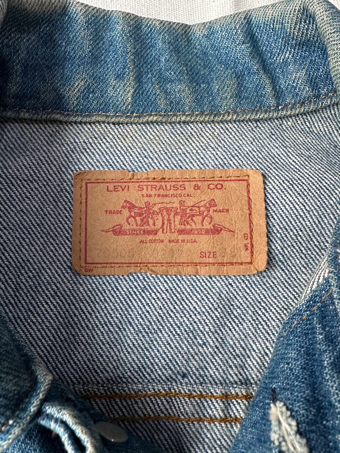 리바이스 80s 70505 3세대 트러커 데님자켓 36 USA 상품이미지3