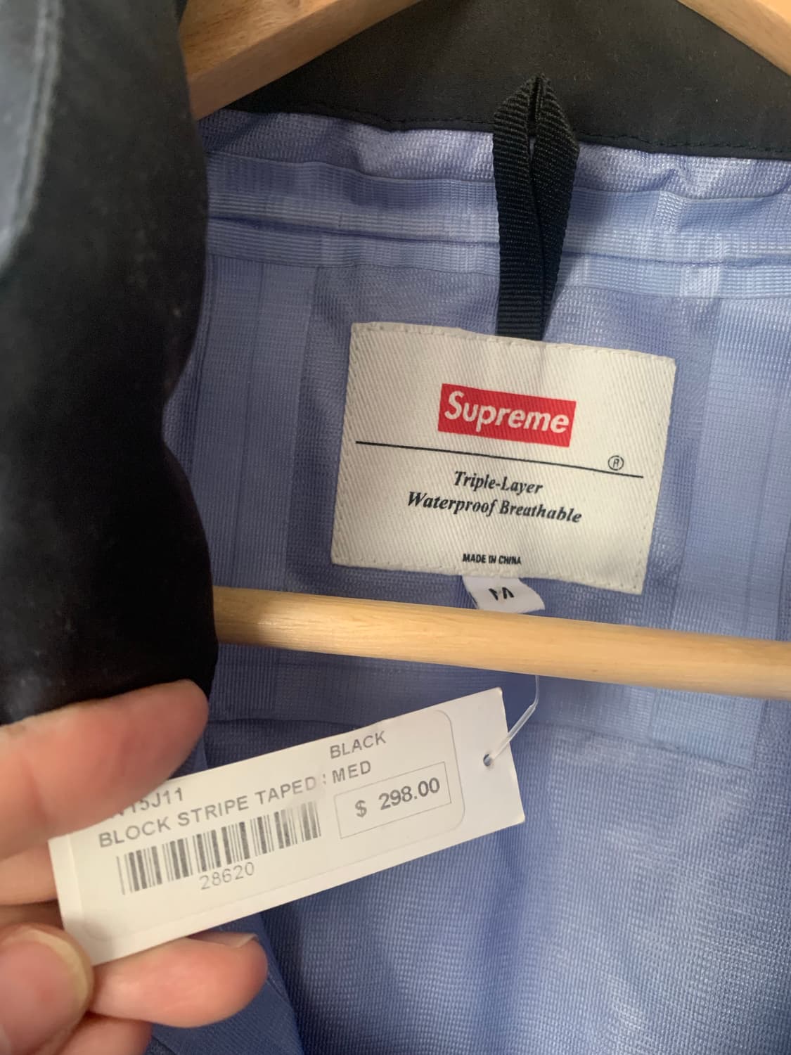 슈프림 블랙 아노락 자켓 M 상품이미지3