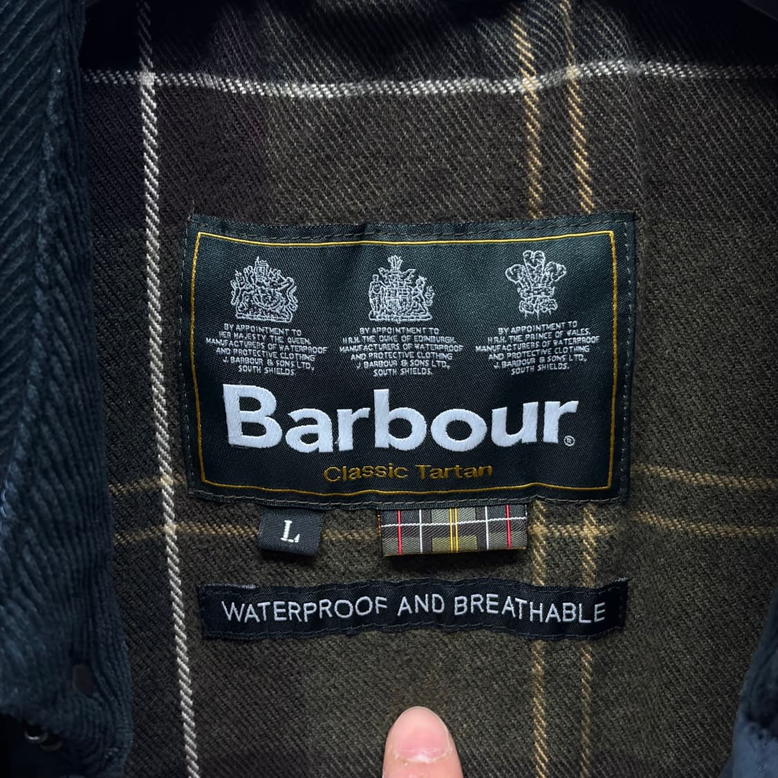 바버 타탄 퀄팅 자켓 상품이미지5