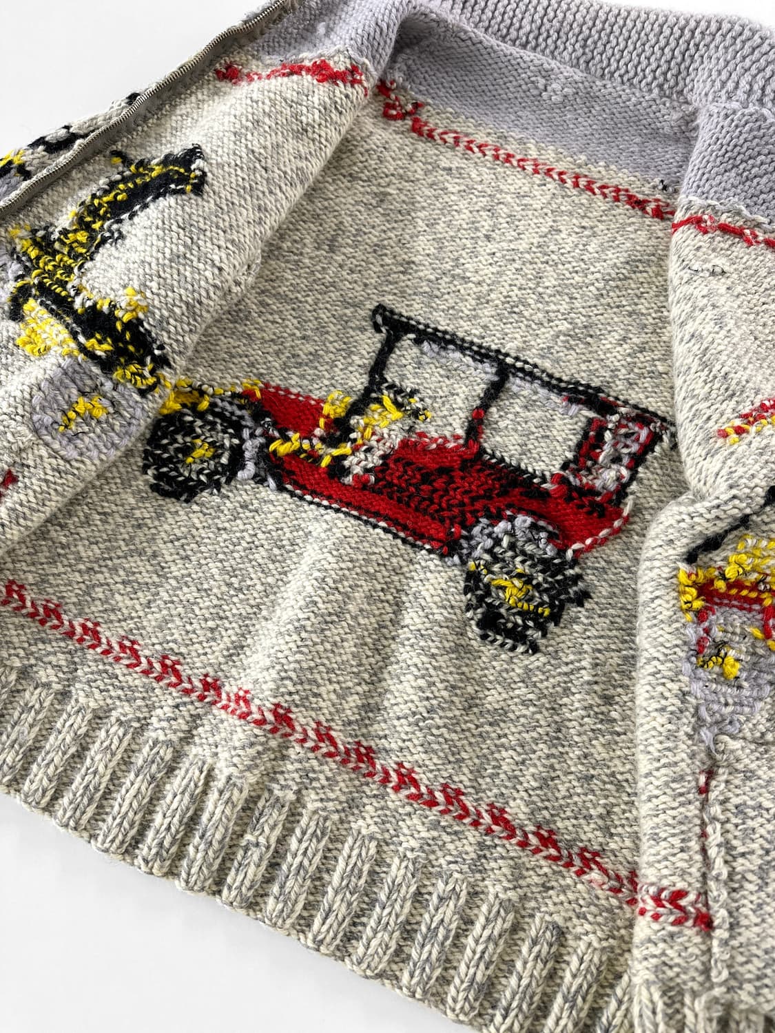 (Rare) 60s 빈티지  "Antique Autos" 코위찬 스웨터 상품이미지7