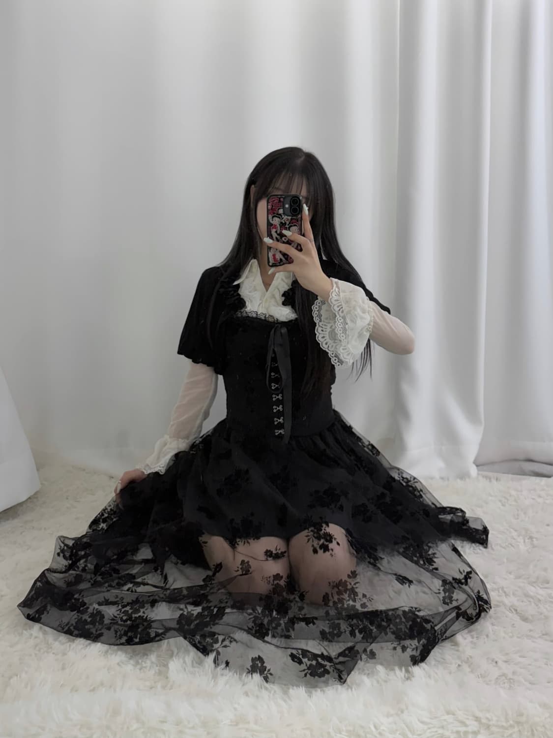 유카리깔 플라워 오리엔탈 무채색 코디세트  상품이미지2