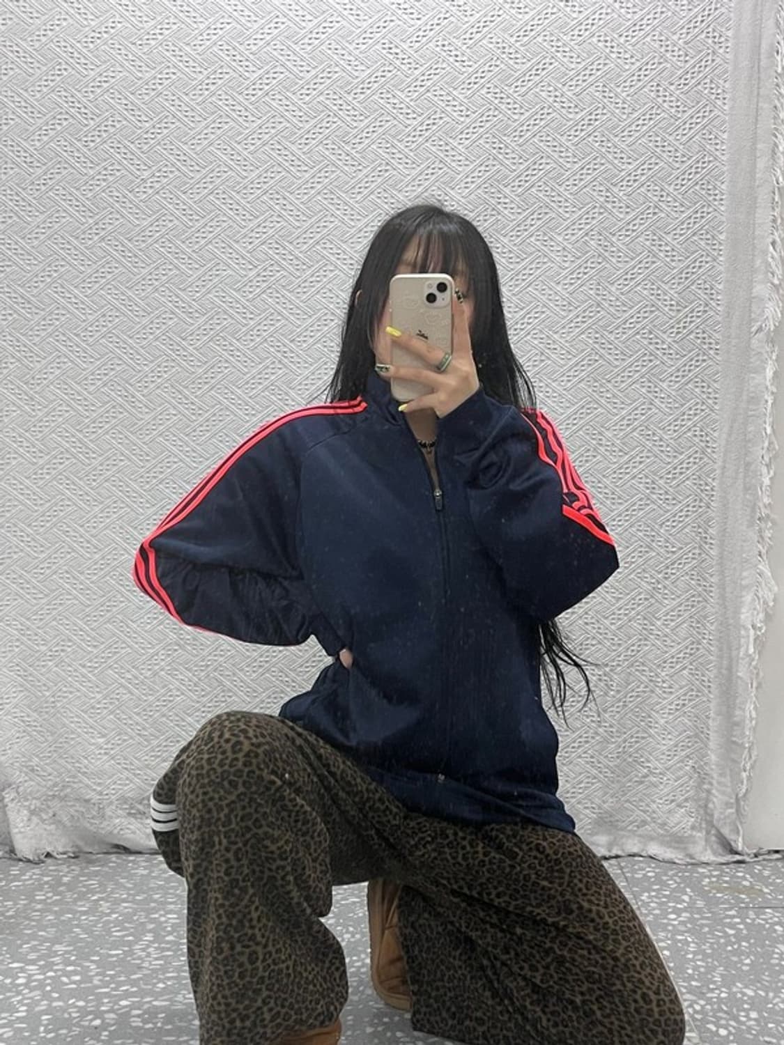 아디다스 Y2K 레트로 오렌지 삼선 져지 집업 자켓 105 C07561 상품이미지2