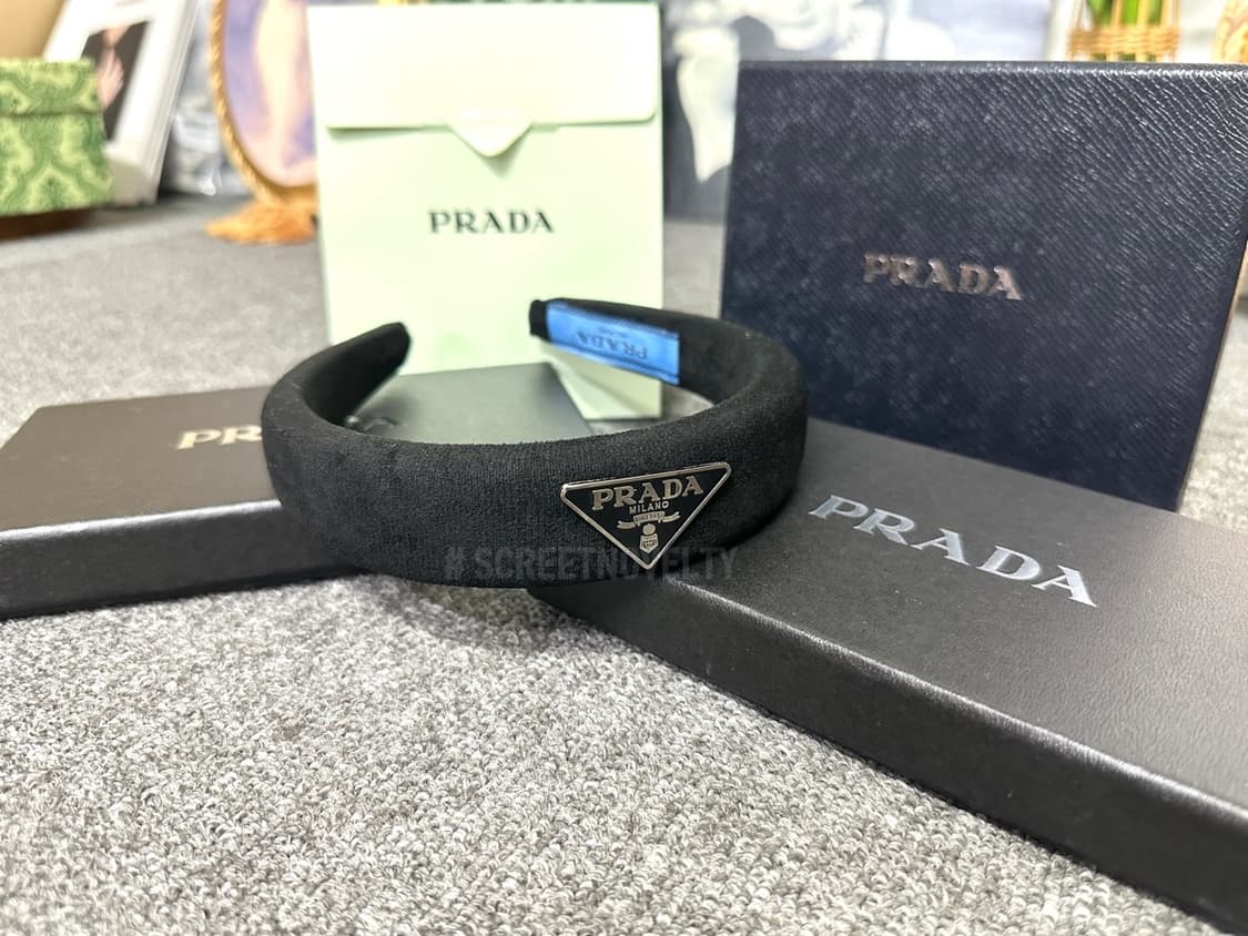 프라다 헤어밴드 블랙 상품이미지4