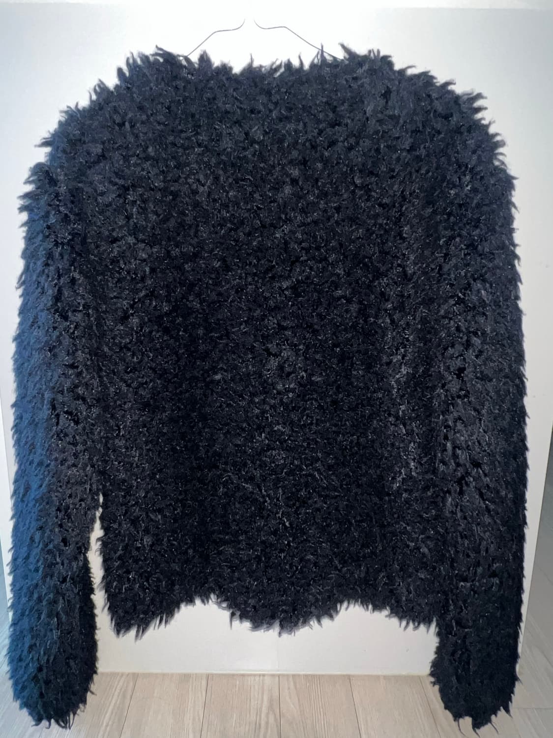 블랙 퍼 가디건 상품이미지2