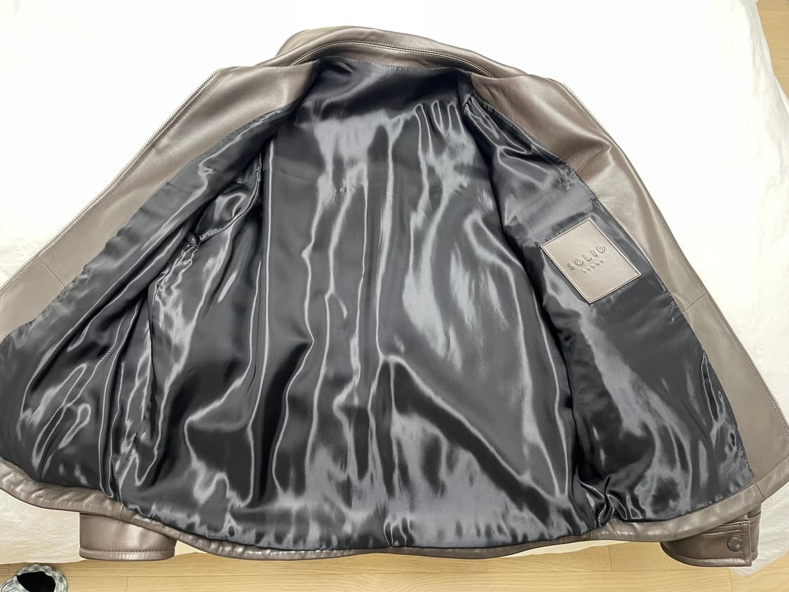 솔리드옴므 레더자켓(46, 브라운 ) 상품이미지6