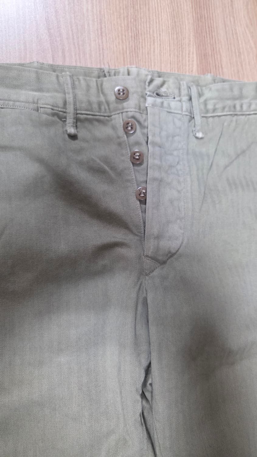 더블알엘 RRL 헤링본 가먼트 다이 올리브 팬츠 30 상품이미지3