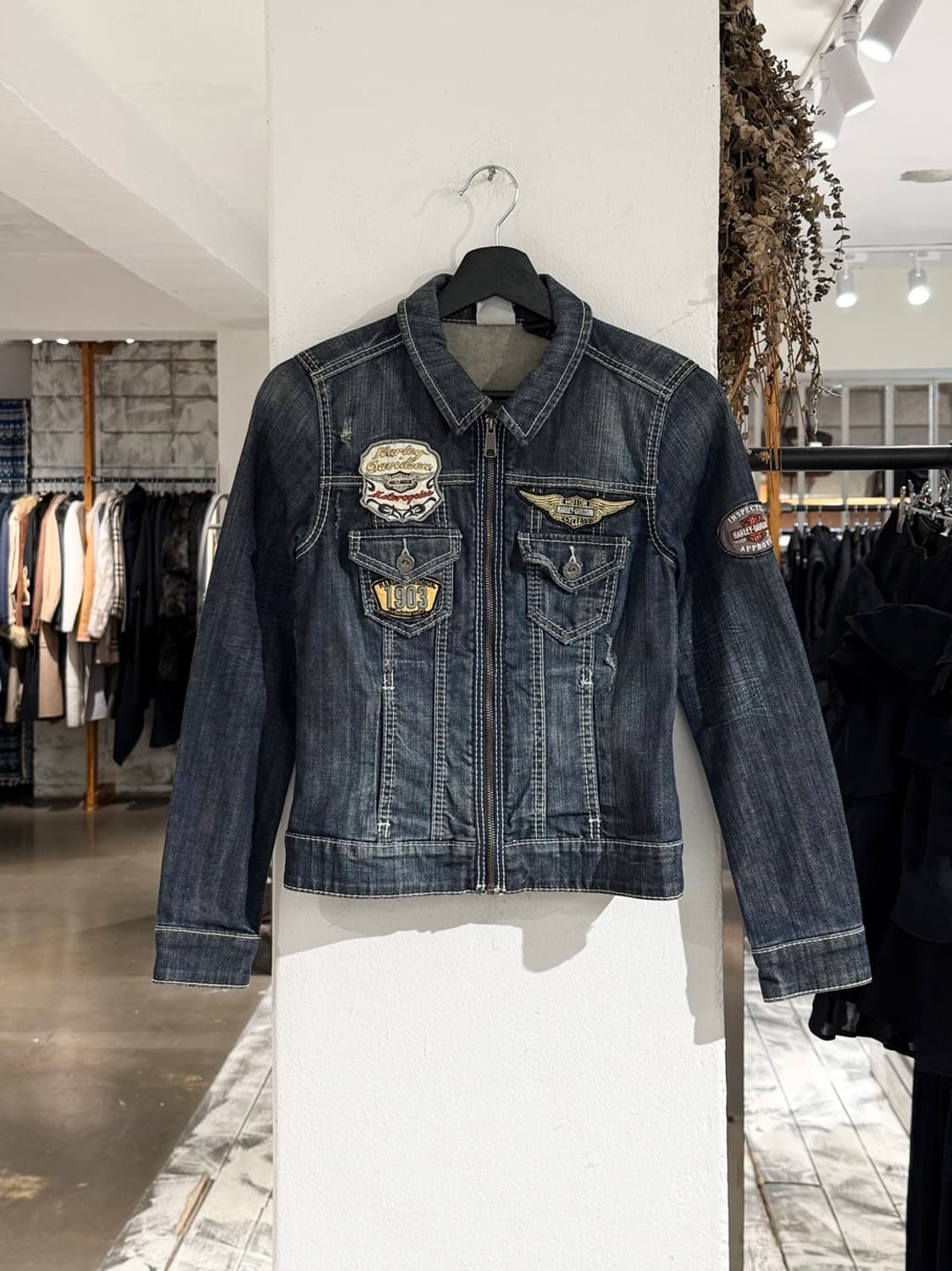 할리 데이비슨 코튼 패치 데님 자켓 상품이미지1