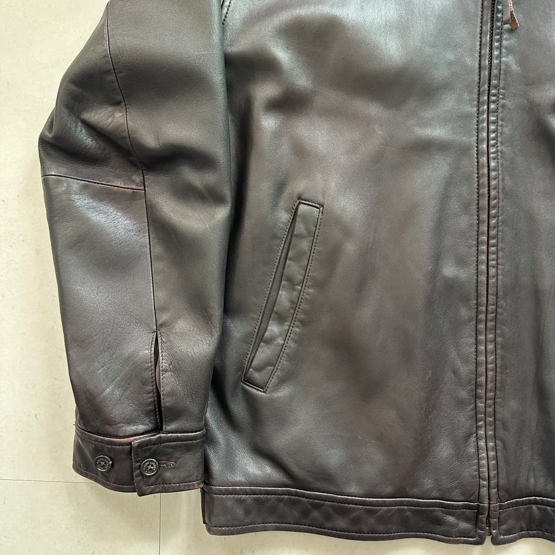 폴로 랄프로렌 가죽 레더 블루종 해링턴 자켓 M 상품이미지4