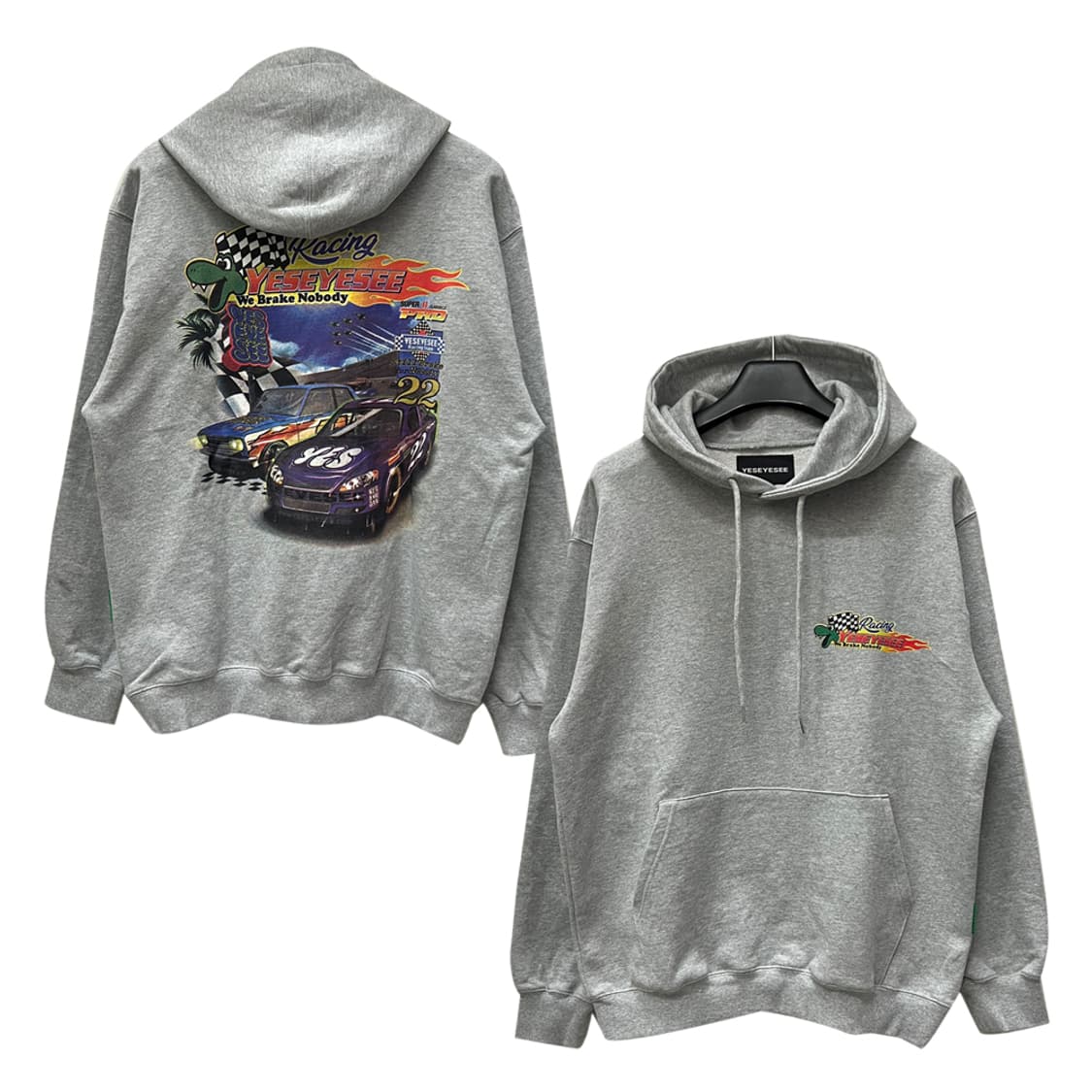 예스아이씨 레이싱 오버사이즈 후드티 M 상품이미지1