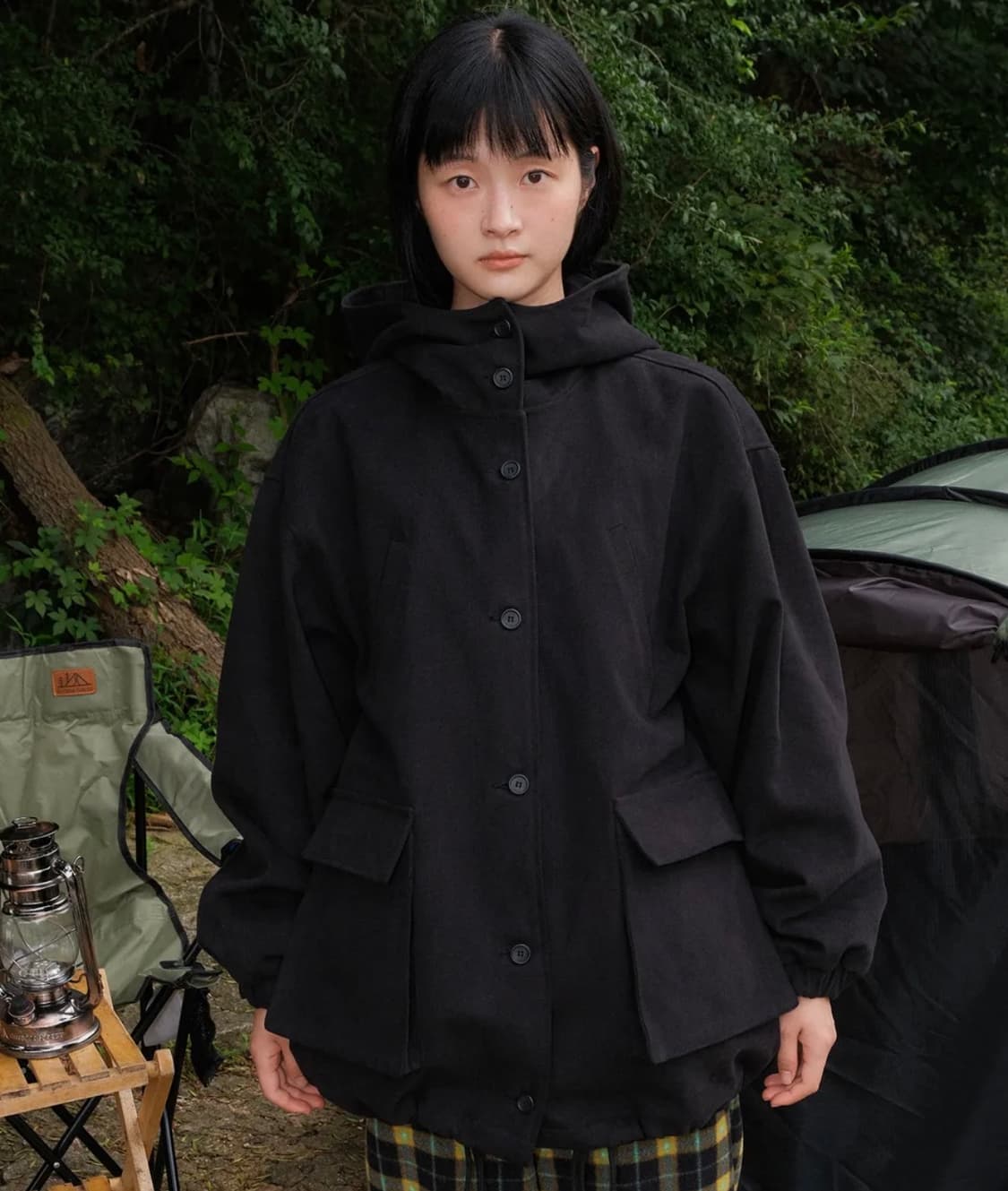 PESTO 페스토 사파리 후디드 야상 자켓 블랙 상품이미지1