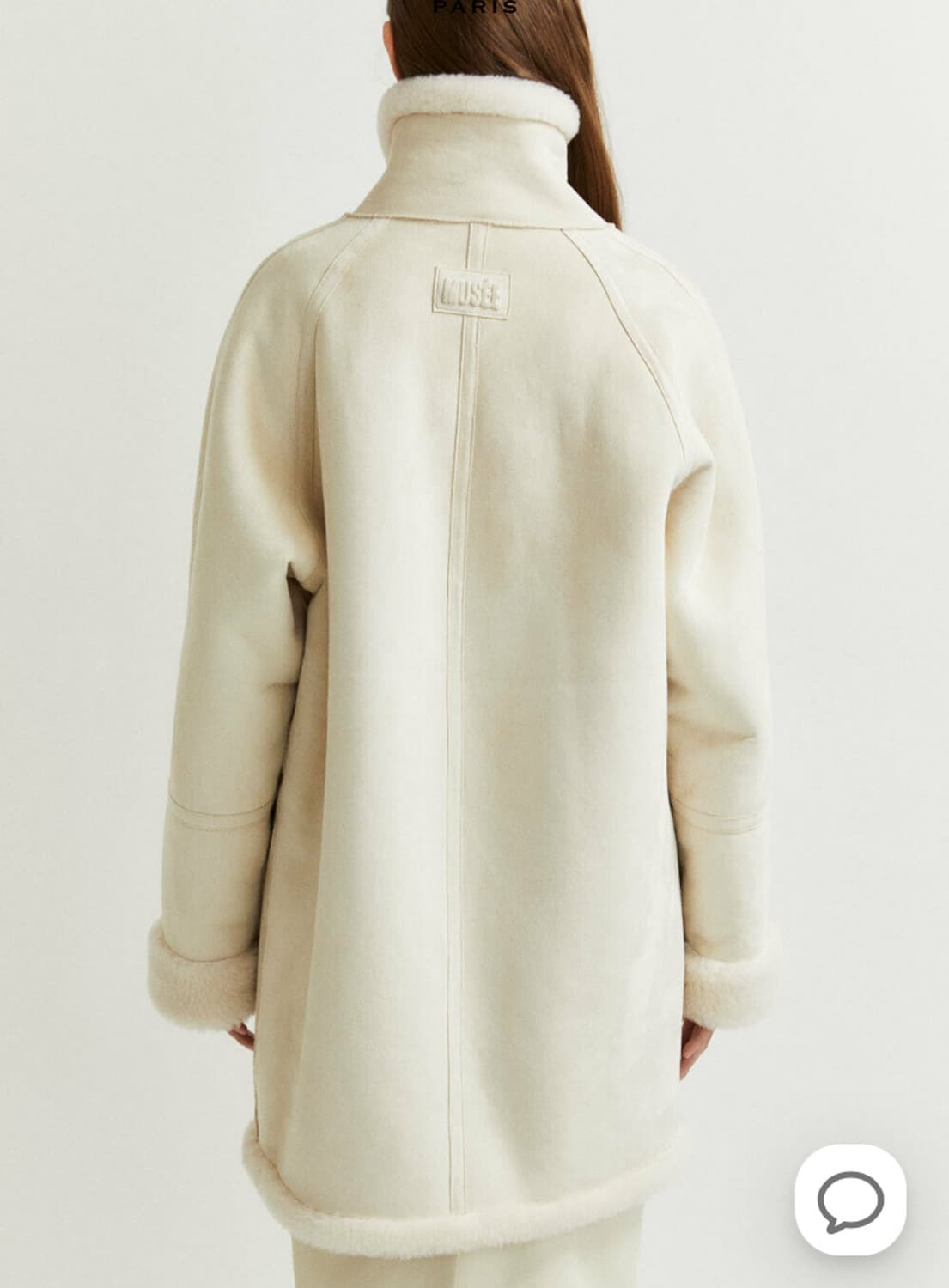 뮤제 100%램스울 리버시블 무스탕 아이보리 상품이미지5