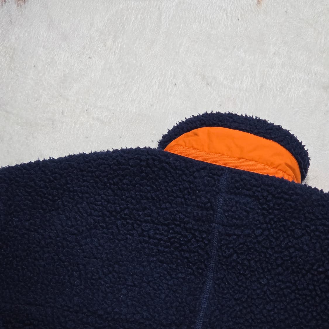 네이비 오렌지 하이넥 후리스 집업 상품이미지5