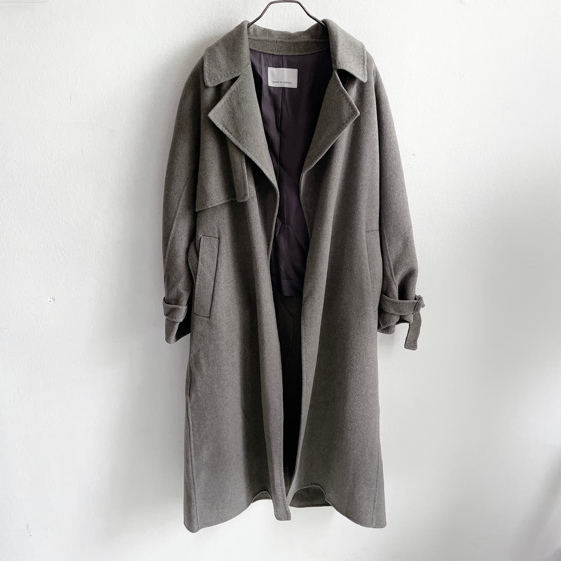 보브 울 블랜드 트렌치스타일 롱코트 상품이미지4
