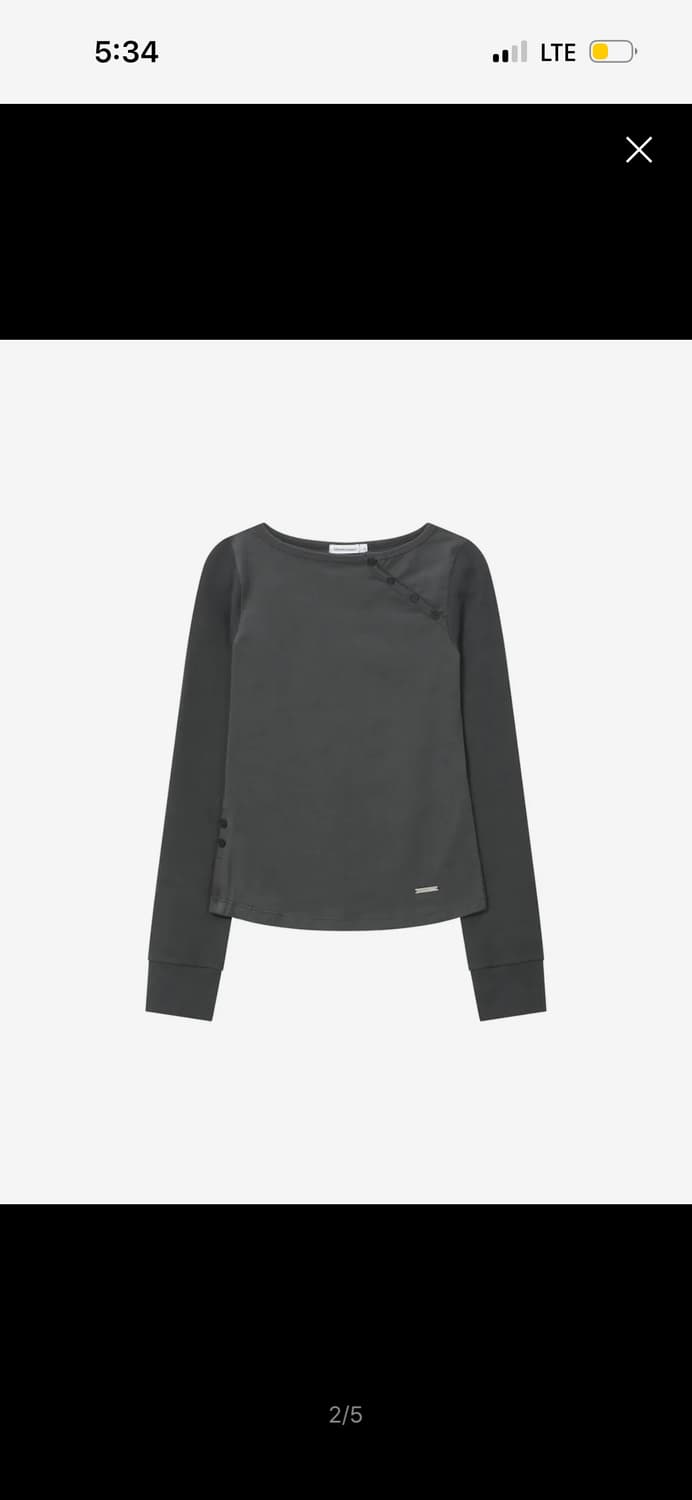 미세키서울 Slash button long sleeves CHARCOAL 상품이미지1