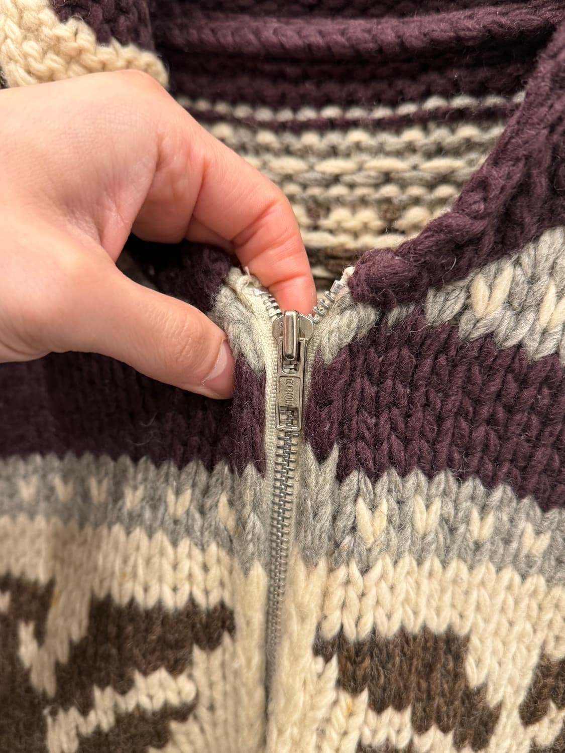 Vtg 빈티지 썬더버드 코위찬 니트 집업 상품이미지2