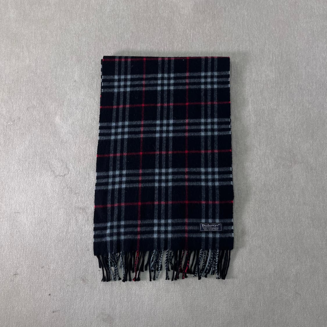 버버리 노바체크 캐시미어 네이비 머플러 상품이미지2