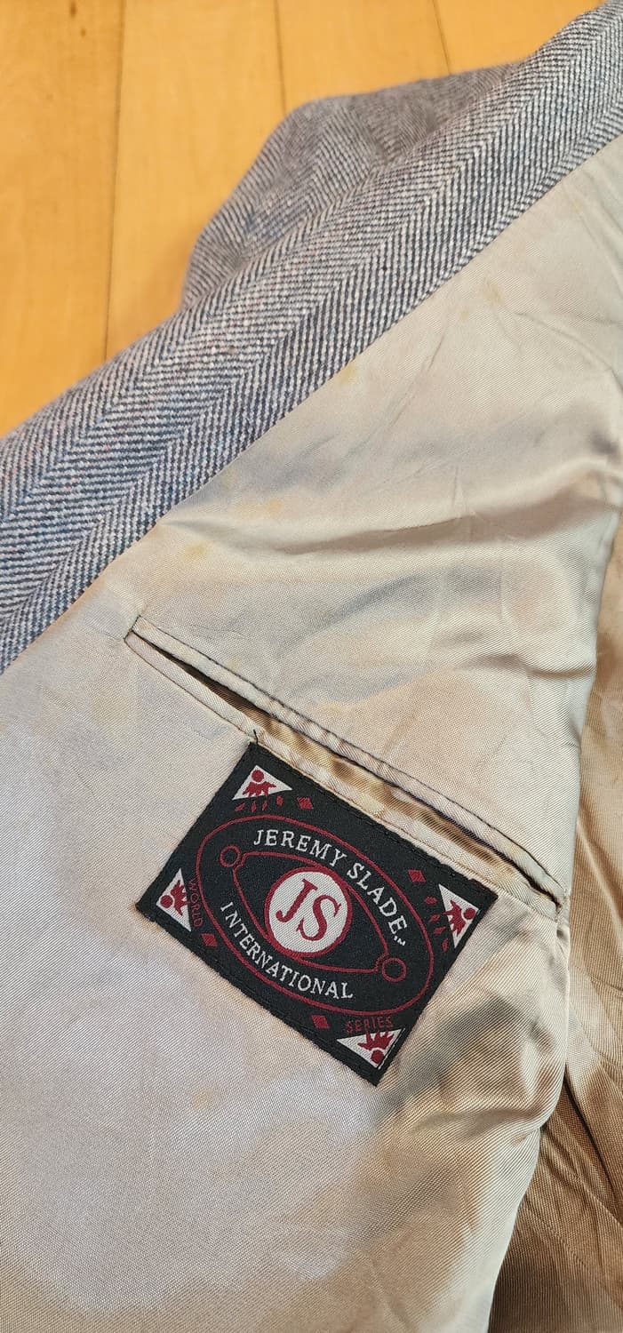 (빅사이즈)연그레이 헤링본 모직자켓 4XL 상품이미지8