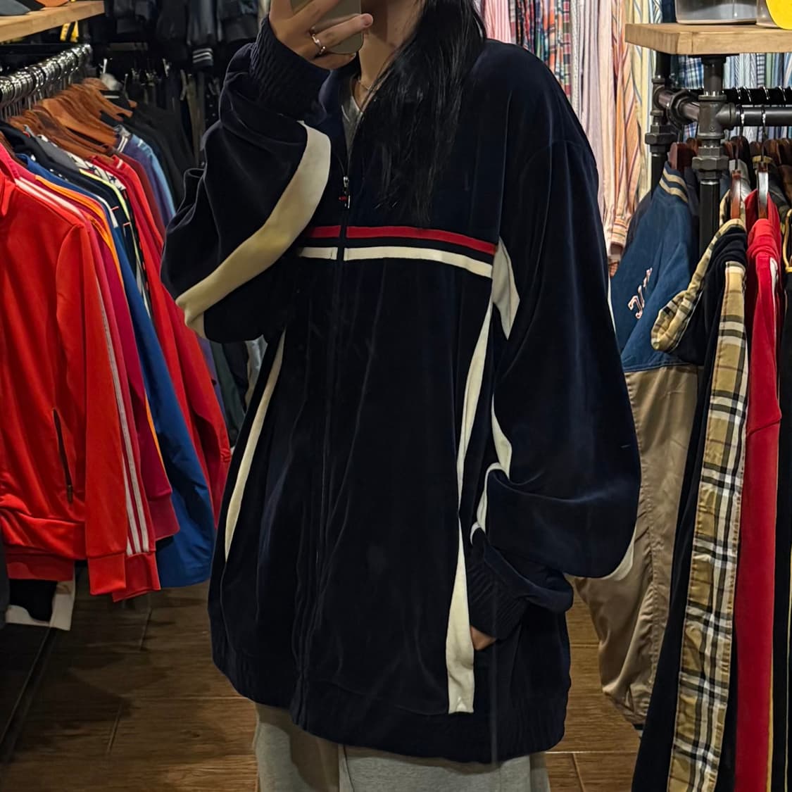 [HI] 휠라 벨벳져지 네이비 상품이미지4