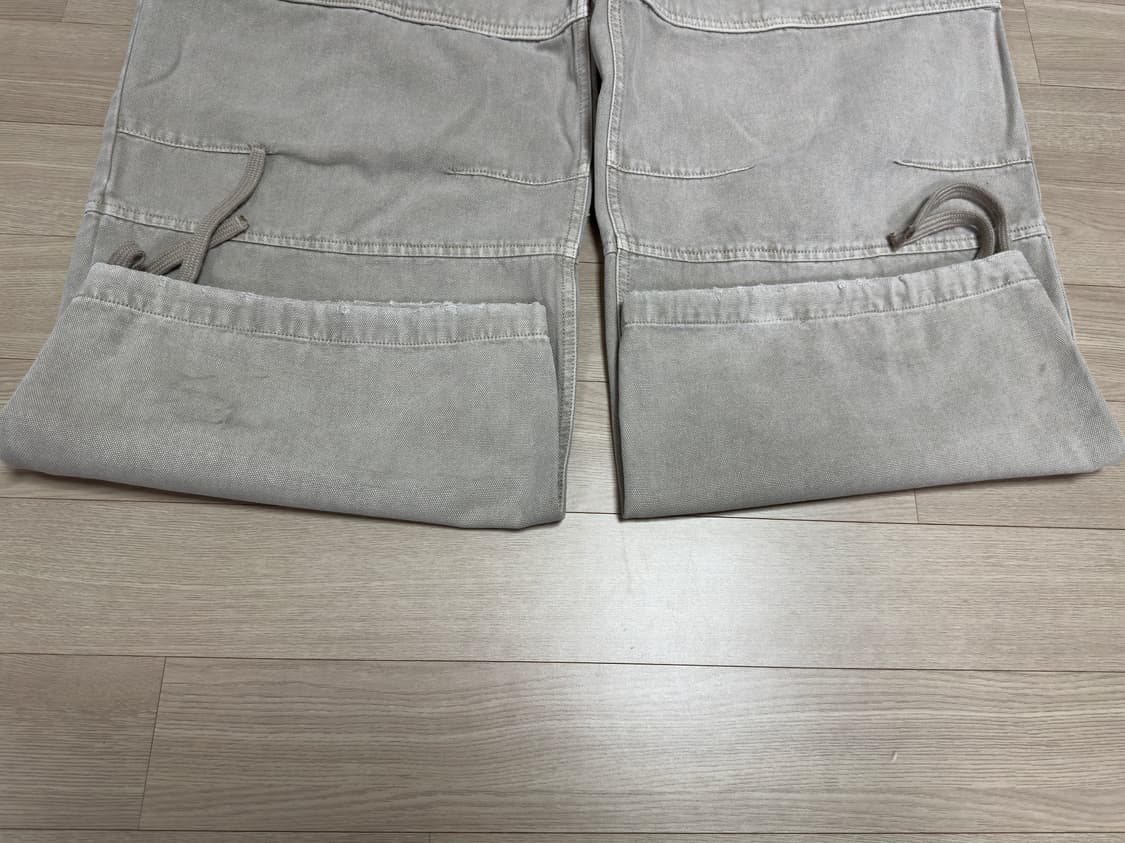 (2) 논노드 더블니 커버팬츠 빈티지 베이지 상품이미지4