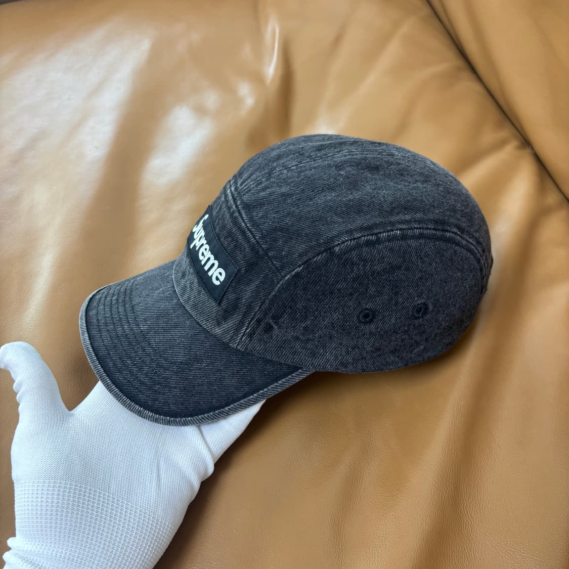 슈프림 캠프캡 모자 박스로고 23ss 데님 블랙 상품이미지5