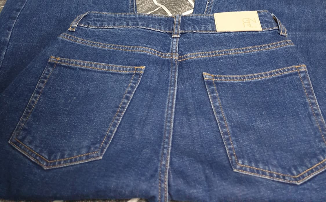 제너럴아이디어 세미와이드 데님팬츠 진청 (S) 상품이미지4