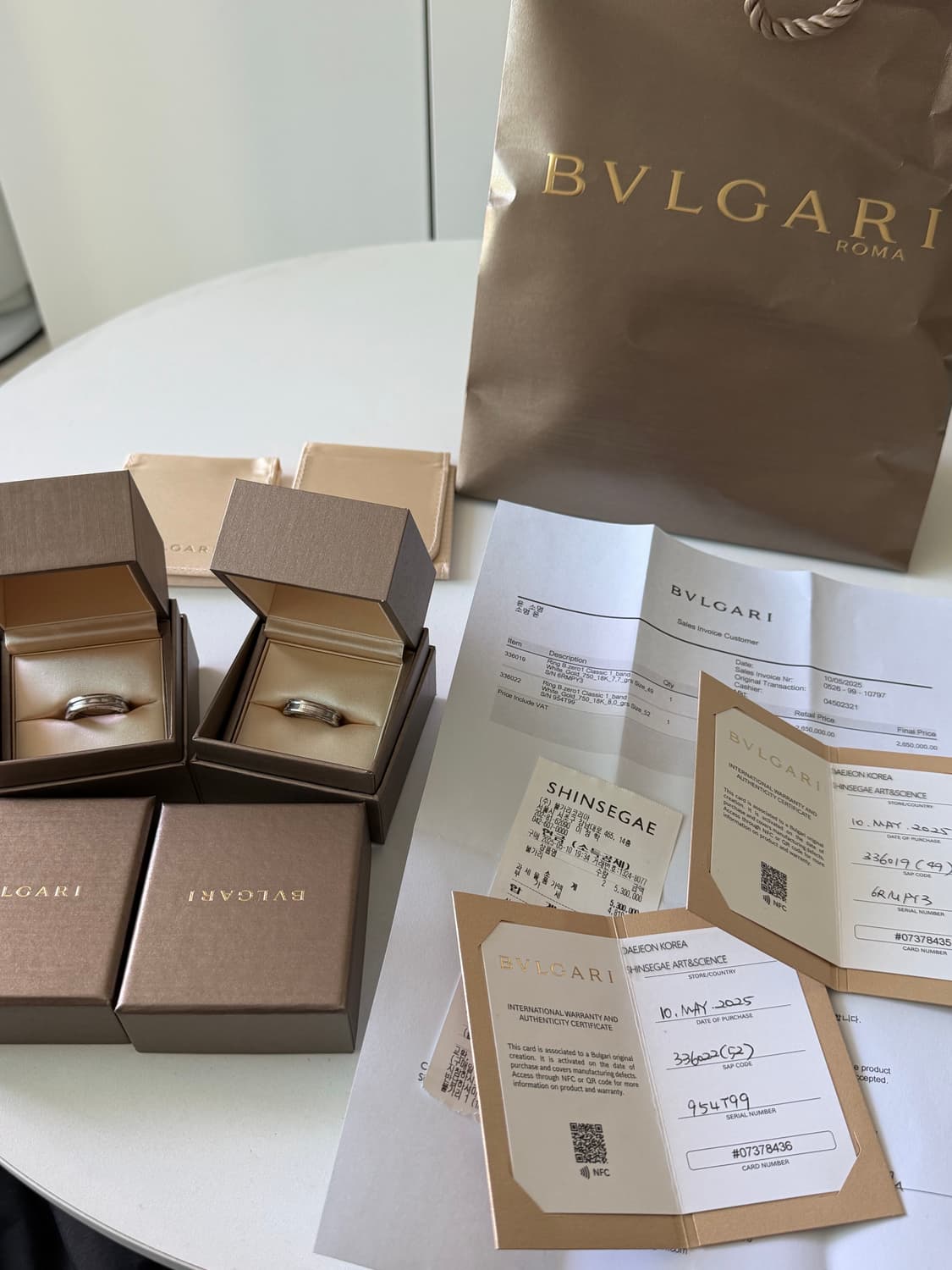 불가리 비제로원 링 18k화이트 골드 상품이미지2