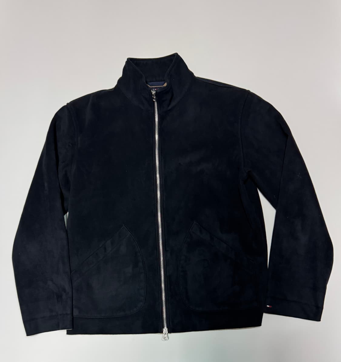 타미힐피거 페이크 스웨이드 집업 자켓 블랙 상품이미지1