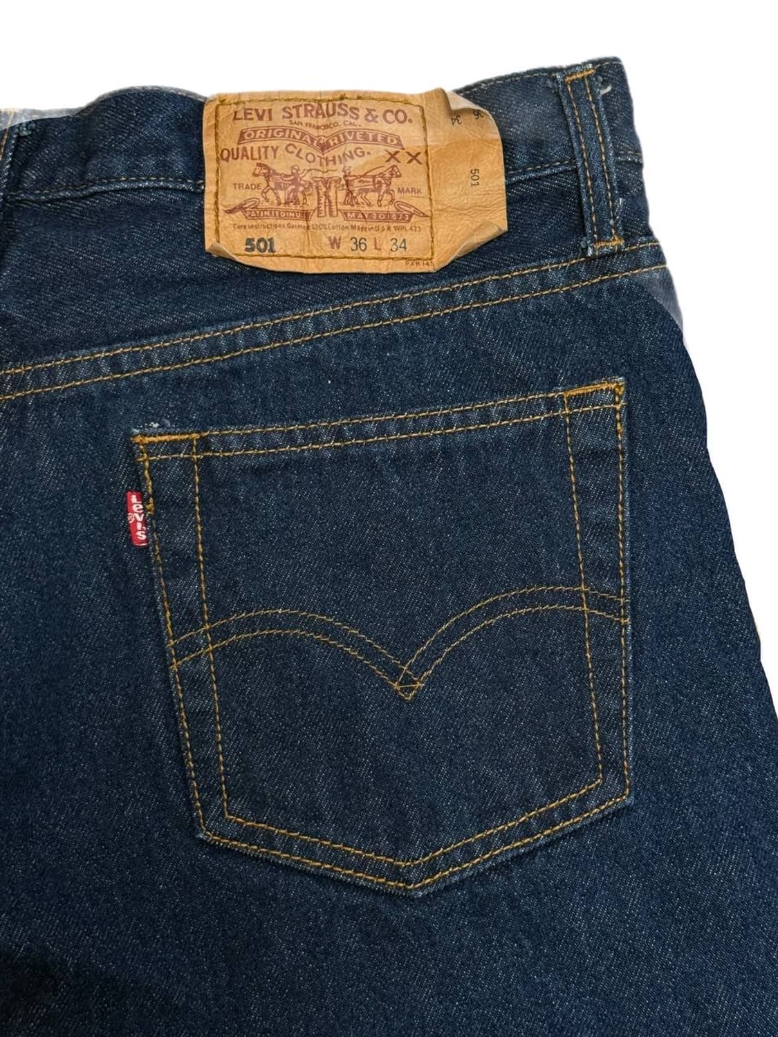 90s Levis 501 indigo jeans (33) p5 상품이미지4